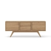 Komoda z litego drewna 190 × 70 × 50 cm – 2 szafki i 2 szuflady